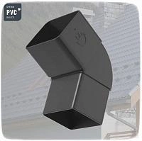 Колено квадратное 67° графит SQ080 KO067 водосток Galeco PVC²