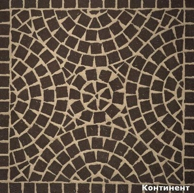 Брусчатка коричневая тротуарная мозаика Areno Plano