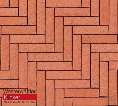 Westerwalder_Klinker_Тротуарный клинкер ригель WK100R design rot