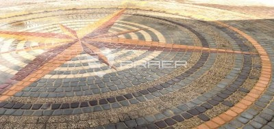 Бетонная тротуарная плитка "Медовый" Браер Классико Круговая