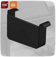 Заглушка левая металл черная R2125 ZL водосток Galeco STAL²