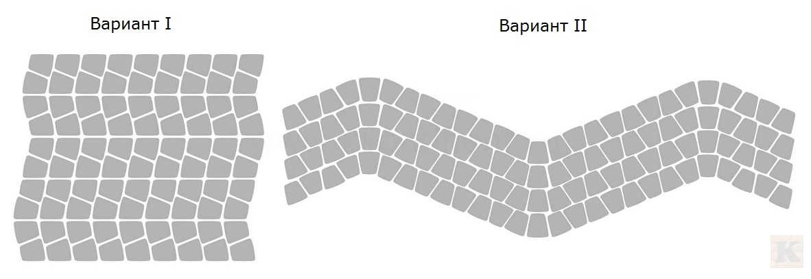 варианты укладки Туман Color Mix тип 7 тротуарная плитка BRAER