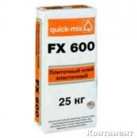 Эластичный серый плиточный клей Qucik-mix FX 600, арт. 72340
