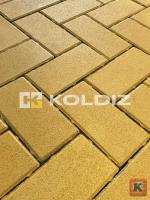 _Брусчатка тротуарная Колдиз Моно Желтая 100x200х80 мм