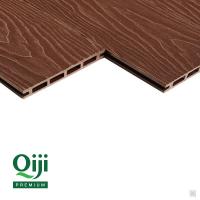 Террасная доска Qiji Premium пустотелая Шоколад размер 3000х145х22 мм V1