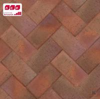 Клинкерная_Брусчатка тёмно-красная флэш Милан бордо классик