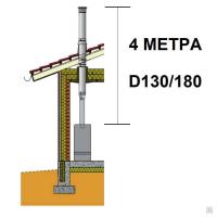 Дымоход сэндвич ШИДЕЛЬ Permeter 25 | 4 метра | D130 | НАСАДНОЙ МОНТАЖ