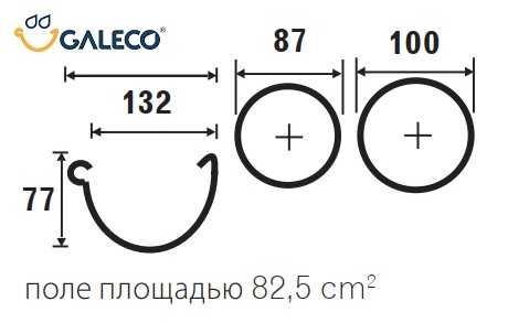 Размеры водосточного металлического желоба RS090 RY3000 Galeco STAL 