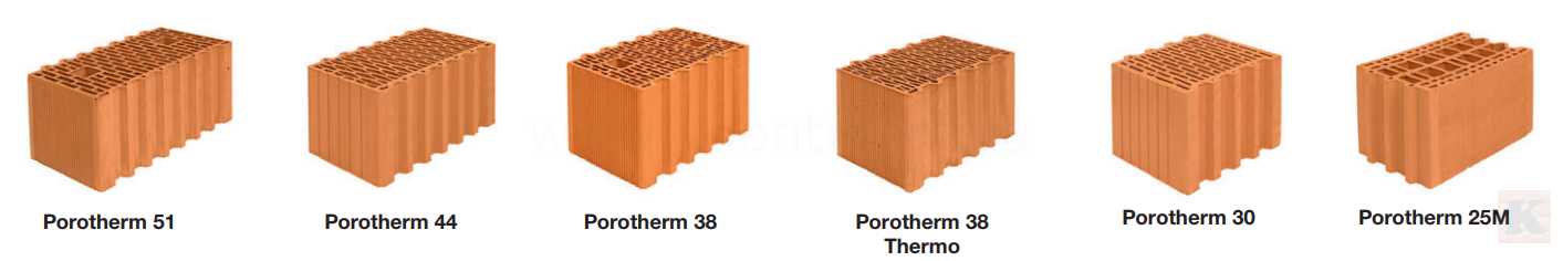 все размеры керамических блоков для кладки стен