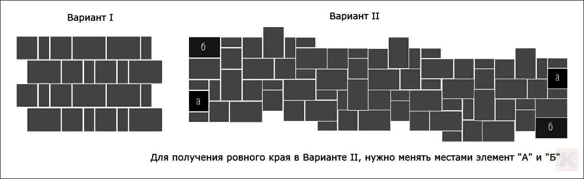 схемы укладки бетонной брусчатки бежевого цвета Мозаика BRAER