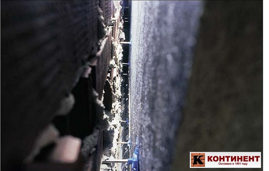 Кладка лицевого кирпича гибкие связи, анкера, крепление лицевой кладки к несущей стене гибкие связи, анкера, крепление лицевой кладки к несущей стене