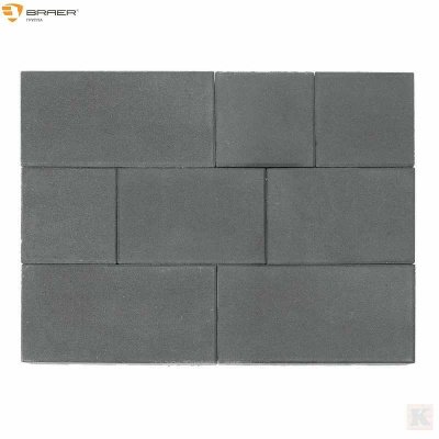 Бетонная тротуарная плитка BRAER "Серая" серия "Триада"