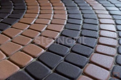 Тротуарная плитка Классика круговая темно коричневый_штайнгот