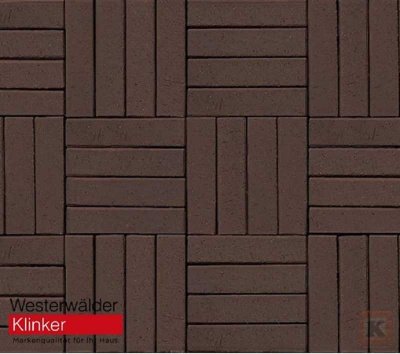 Westerwalder_Klinker_Тротуарный клинкер ригель WK105DB dunkel braun