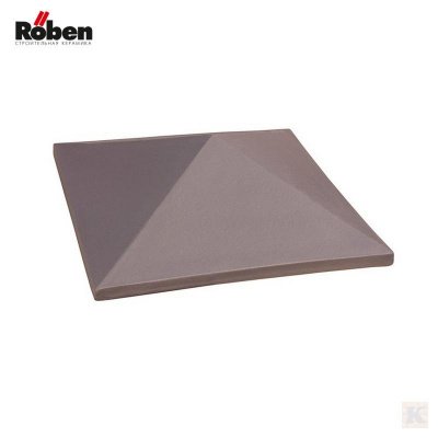 колпак столба Roben_Крышка керамическая 32x32 см для столба коричневая цельная BRĄZOWY 32x32 см