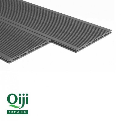 Террасная доска Qiji Premium пустотелая серый размер 3000х150х25 мм V1