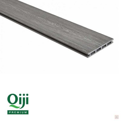 Террасная доска Qiji Premium пустотелая серый размер 3000х140х22 мм V3