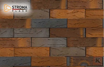 Кирпич облицовочный Строма Flash Flame 1NF кора дуба