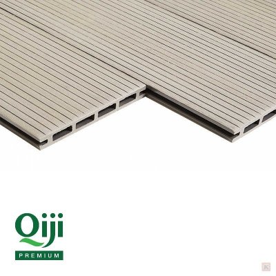 Террасная доска Qiji Premium пустотелая серый размер 3000х145х22 мм V11
