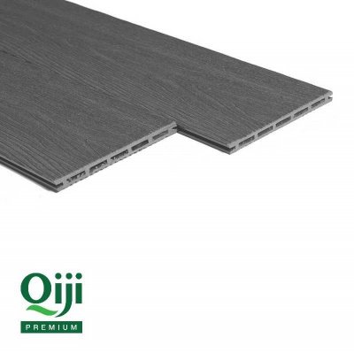 Террасная доска Qiji Premium пустотелая серый размер 3000х150х25 мм