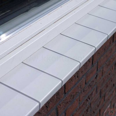 Оконный отлив 105x160x30 platinum grey glazed 2