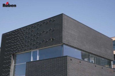 Кирпич клинкерный Roben FARO DF schwarz-nuanciert glatt поверхность рельефная на kkontinent.ru