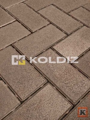 _Брусчатка стандарт Коричневая 100x200х40 мм