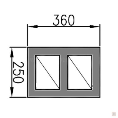 Размеры двухходового вентканала Schiedel VENT 25/36 высота 4 метра