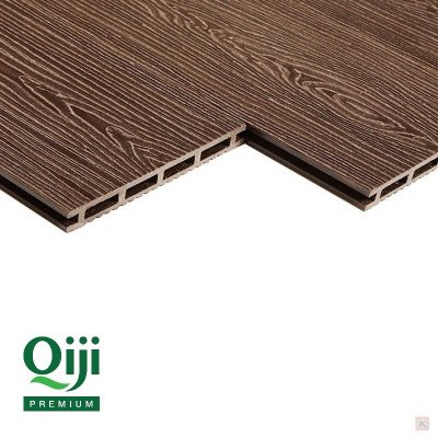 Террасная доска Qiji Premium пустотелая Венге размер 3000х140х22 мм V1