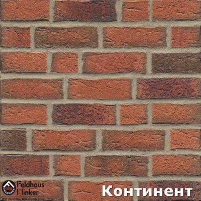 Фасадная плитка под кирпич Feldhaus Klinker Sintra Terracotta Linguro, арт. R687 размер 240*71*14 мм
