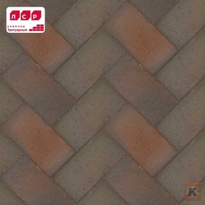 Клинкерная_Брусчатка тёмно-красная флэш Глазго классик