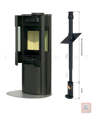 Комплект_Печь-камин_Schiedel_Sirius_3_и дымоход_Schiedel_PERMETER_Smooth_Air_10_метров