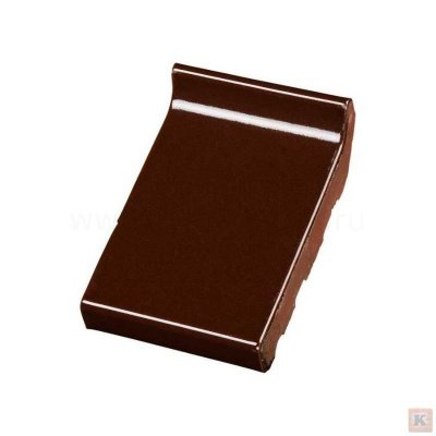 Оконный отлив 105x160x30 dark brown shine glazed