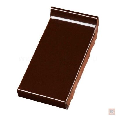 Оконный отлив 105x215x30 dark brown shine glazed 