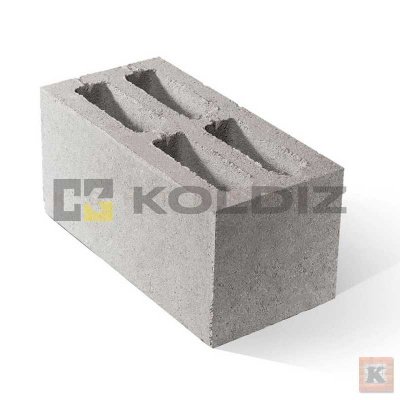 _Бетонный стеновой четырехщелевой блок_Koldiz_