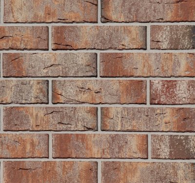 Кирпич лицевой Konigstein Марксбург Умбра на белом шве_