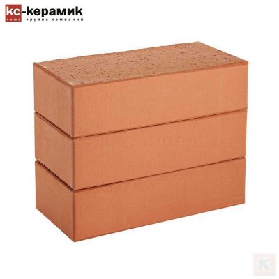 Кирпич лицевой КС-Керамик_Красный_Полнотелый_250*120*65 мм