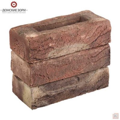 Кирпич ручной формовки ДОНСКИЕ ЗОРИ Демидовский узорный | 250*120*65 мм