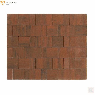 Бетонная тротуарная плитка BRAER Закат 60 мм, серия "Старый город Ландхаус"