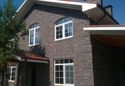 Кирпич ручной формовки Сафоново Клинкер Модель №11, размер 210х100х65 мм фото дом 2