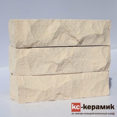 Кирпи облицовочный полнотелый КС-Керамик Белый горный камень