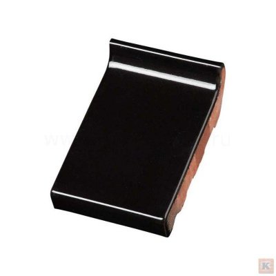 Оконный отлив 105x160x30 black shine glazed 