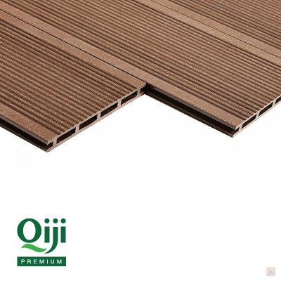 Террасная доска Qiji Premium пустотелая Венге размер 3000х140х22 мм V11