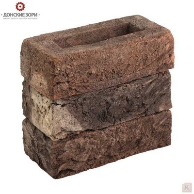Кирпич ручной формовки ДОНСКИЕ ЗОРИ Данилово Узорный | 215*50*65 мм