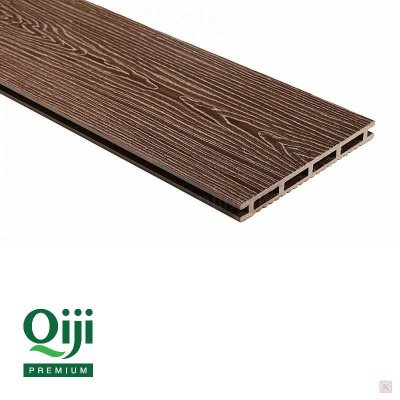 Террасная доска Qiji Premium пустотелая размер Венге3000х140х22 мм