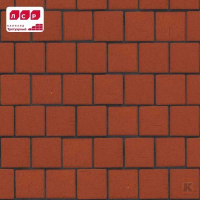 Клинкерная_Брусчатка красная Лондон квадро