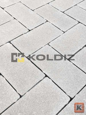 _Брусчатка Моно Белая без фаски 100x200х60 мм