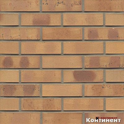 Клинкерный кирпич 7-ми щелевой Hellbraun-Bunt Kohle (№ 06K), ТМ 