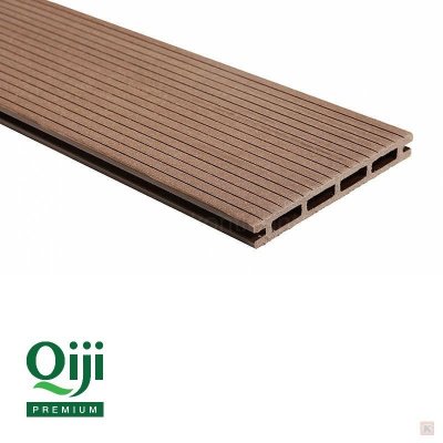 Террасная доска Qiji Premium пустотелая Венге размер 3000х145х22 мм V22