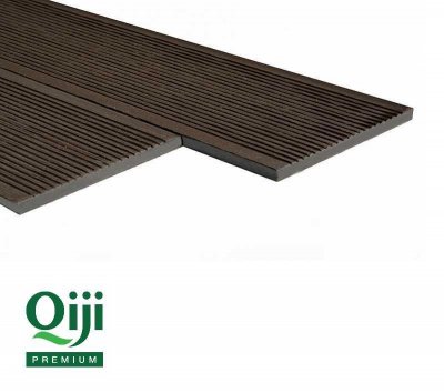 Террасная доска Qiji Premium полнотелая Венге размер 3000х150х18 мм V1